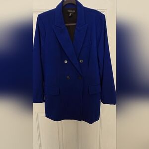 Rachel Zoe Cobalt Blue Double-Breasted Blazer
